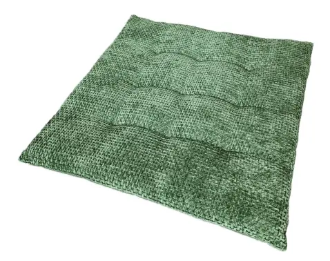 Podsedák na stoličky Chenille Cross 40x40 cm, zelený%