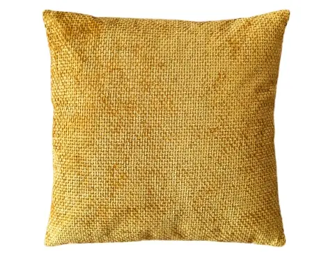 Dekoračný vankúš Chenille Cross 45x45 cm, žltý%