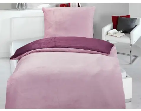 Obliečky Cashmere Touch Wende, ružová/černicová%