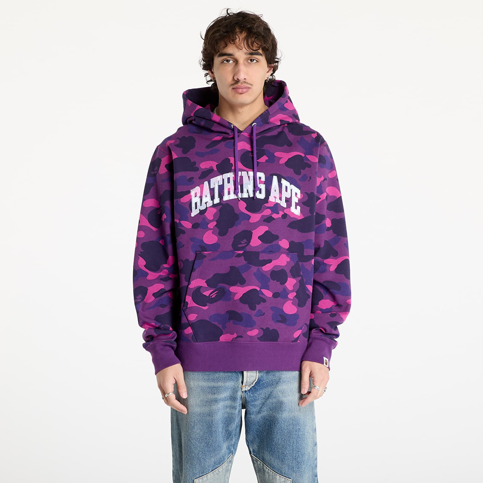 Mikina A BATHING APE Color Camo Pullover Hoodie Purple XL