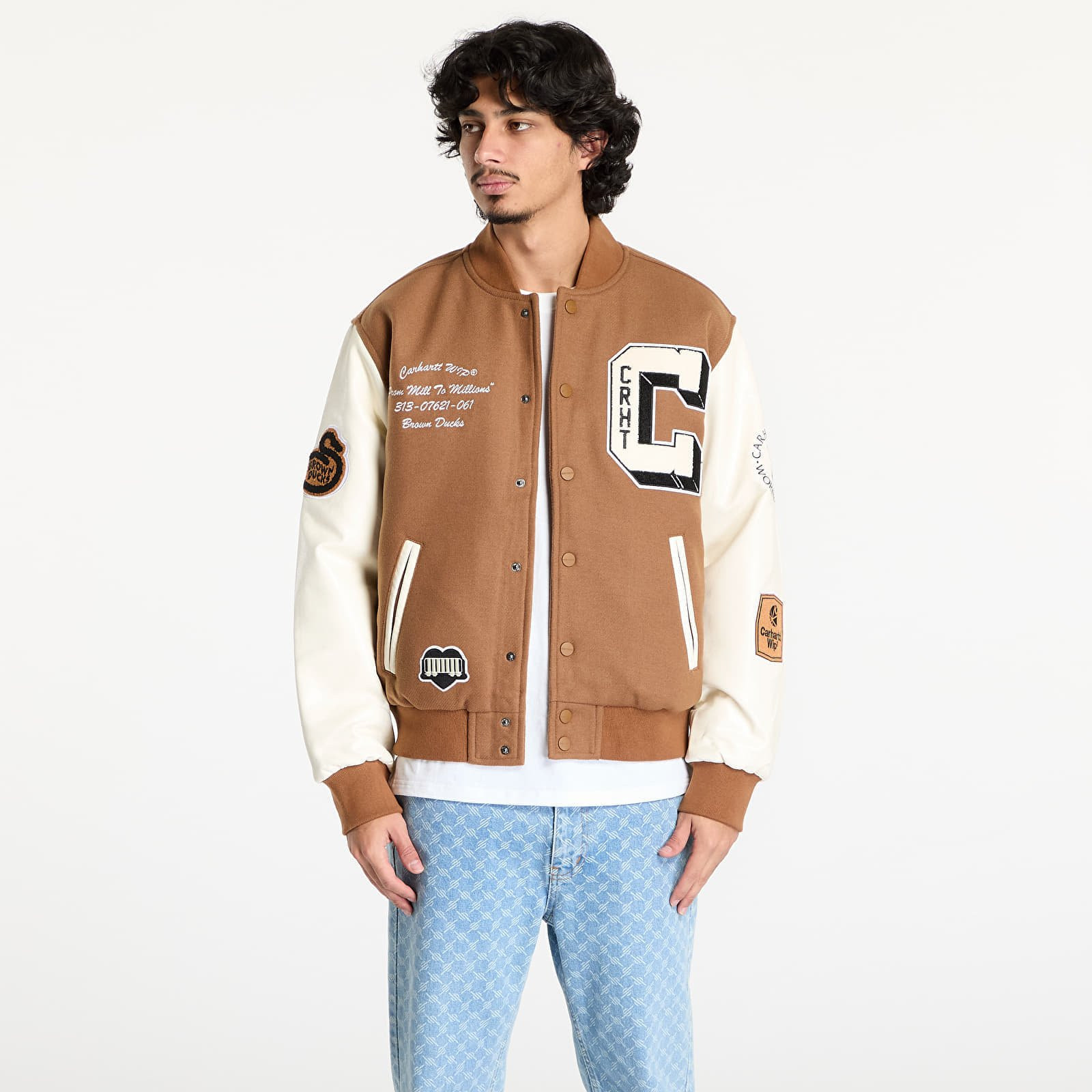 Bunda Carhartt WIP Brown Ducks Bomber UNISEX Hamilton Brown/ Wax S