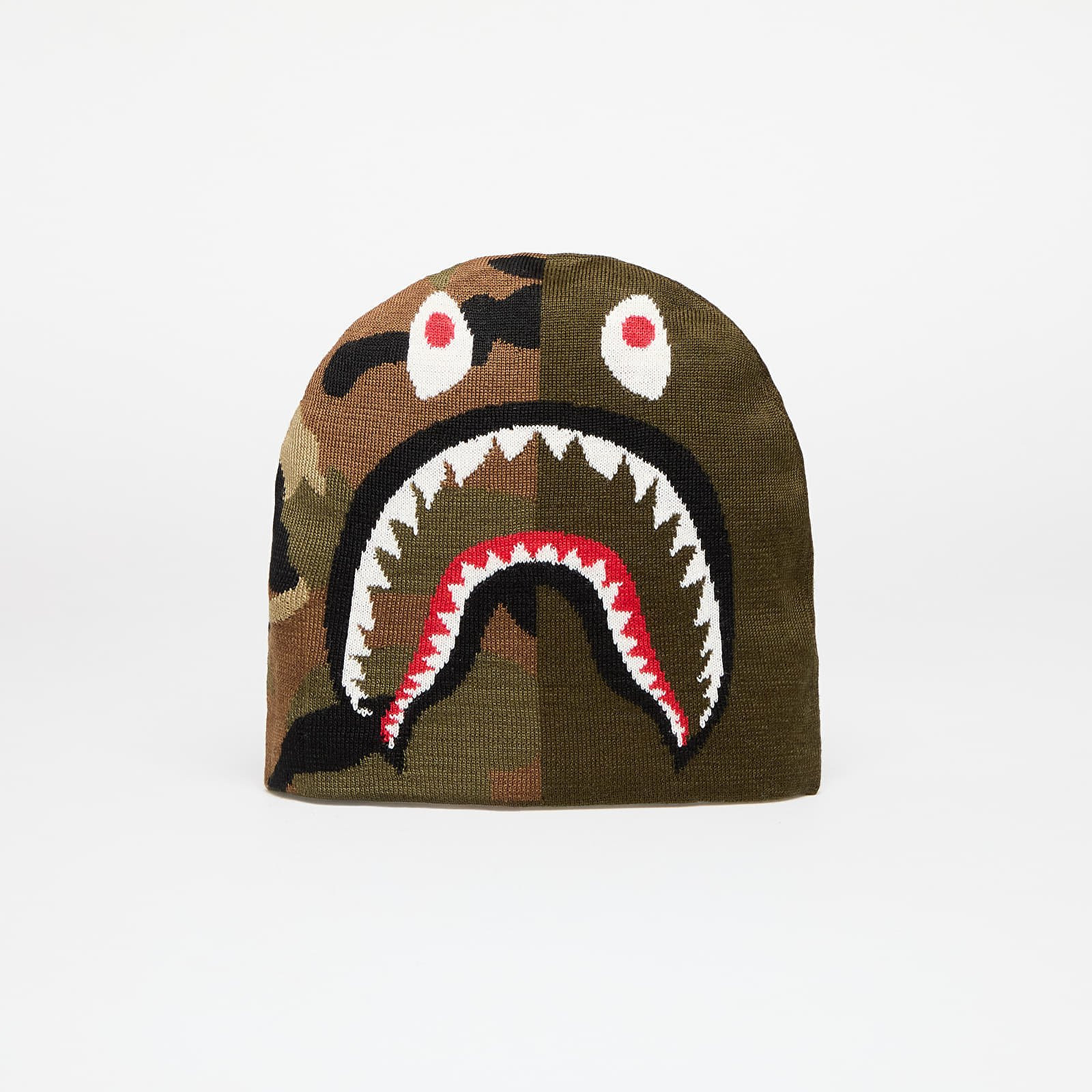 A BATHING APE 1st Shark Knit Hat Olivedrab Universal