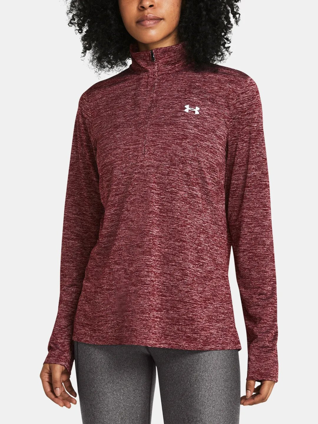 Women's T-shirt Under Armour Tech 1/2 Zip- Twist