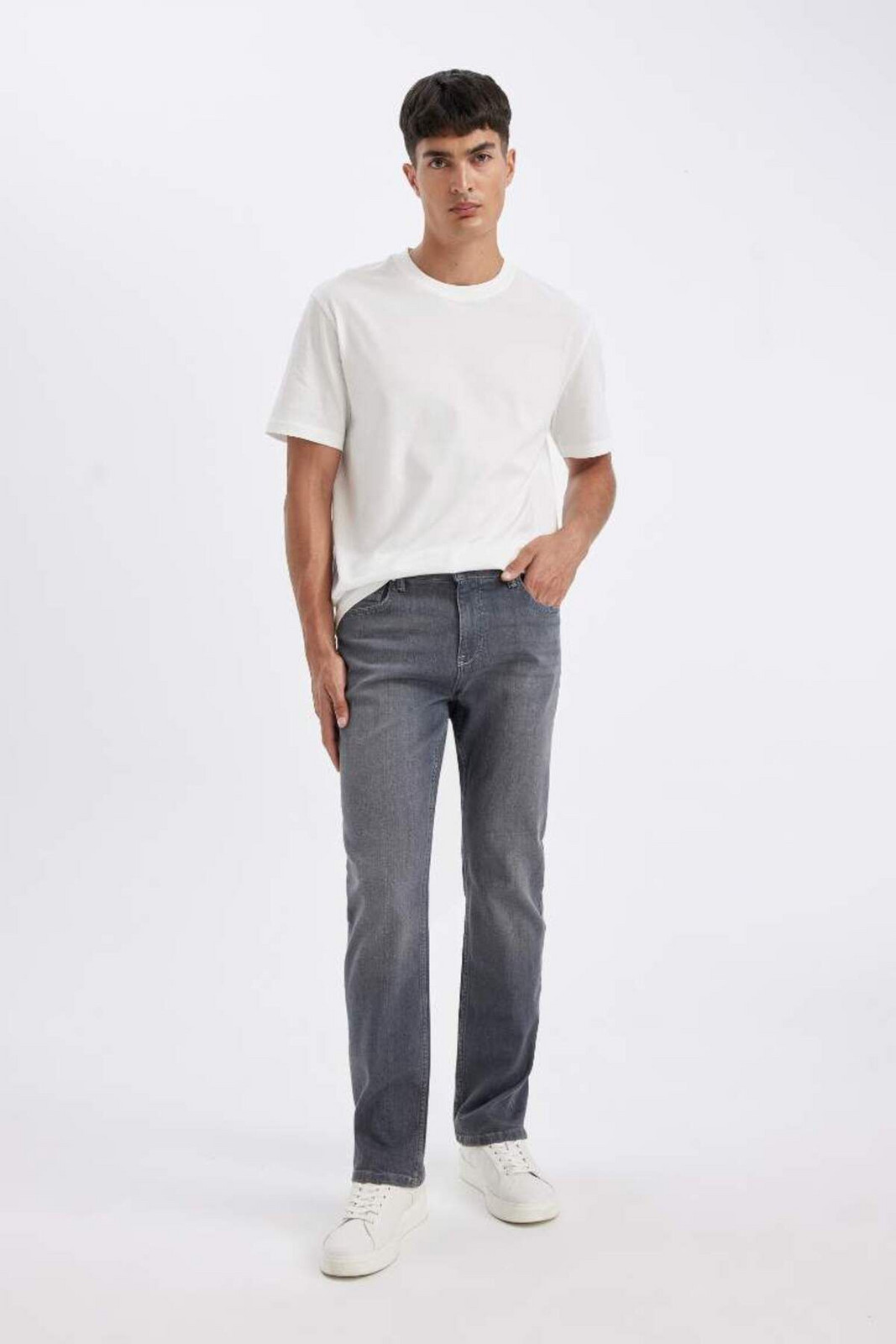 DEFACTO Denim Trousers Gray