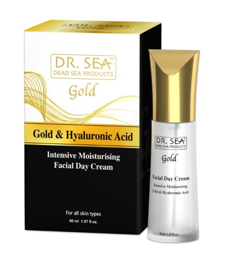 Denný pleťový intenzívny krém s kozmetickým zlatom a kyselinou hyaluronovou - 50ml - Dr. Sea
