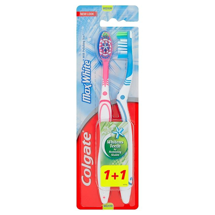 Colgate  Soft zubná kefka Max white 2 ks