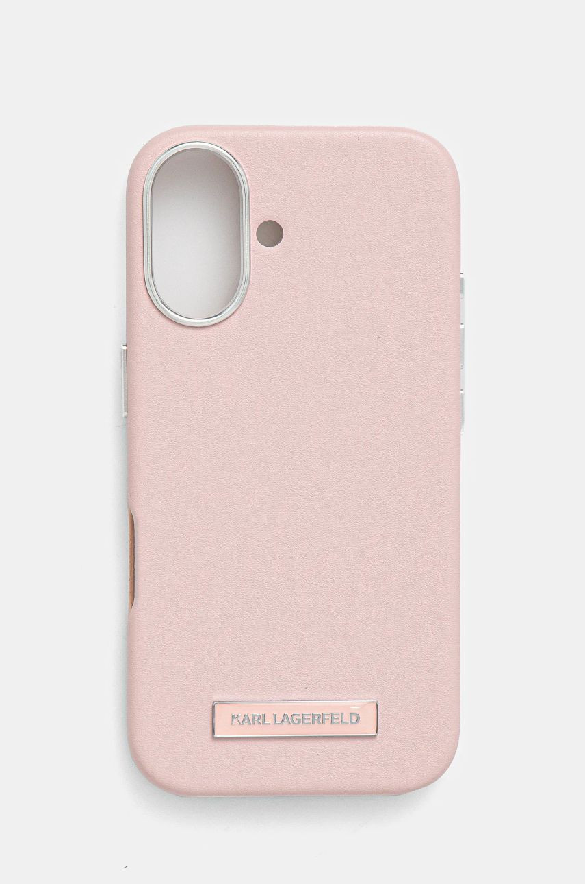 Puzdro na mobil Karl Lagerfeld iPhone 16 6.1 ružová farba, KLHMP16SPGMSRPP