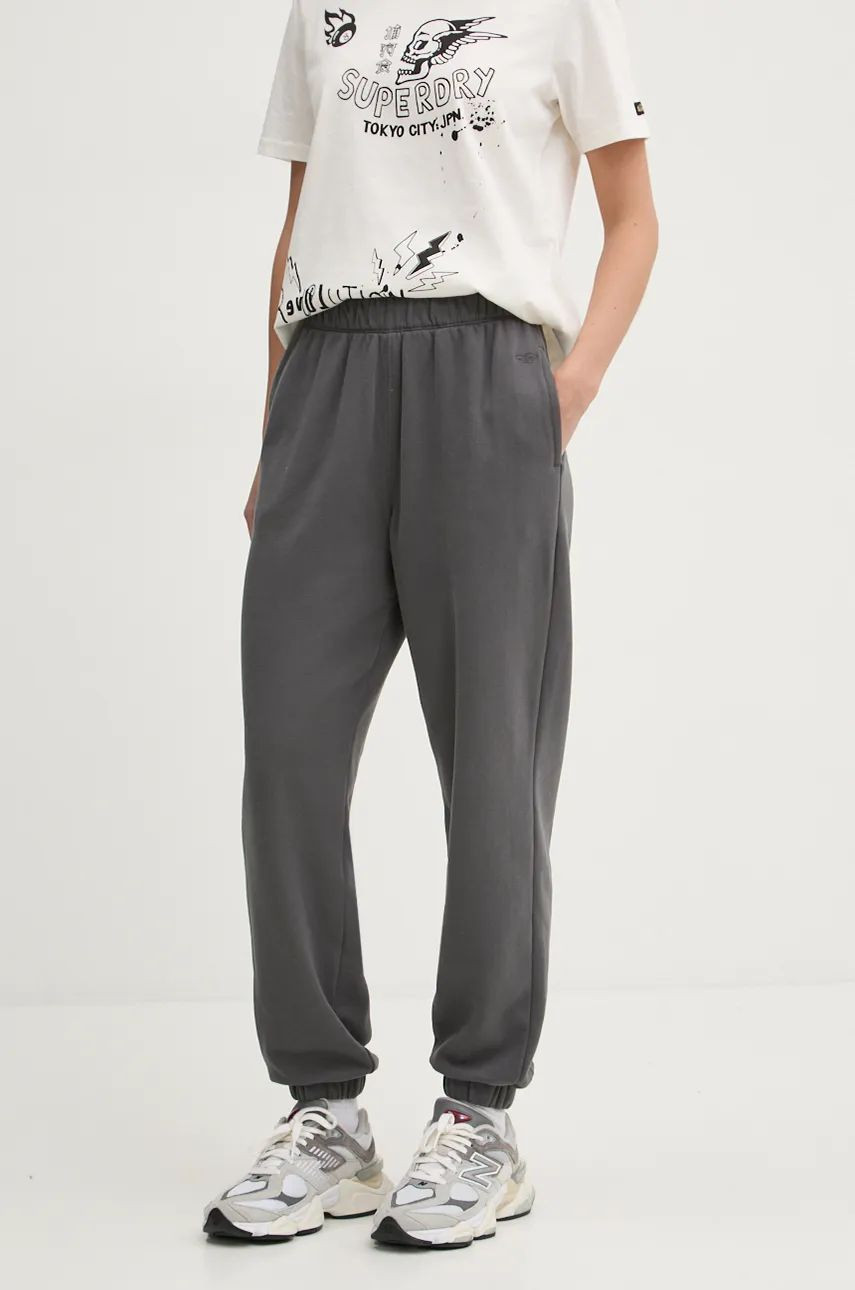 Tepláky Hollister Co. šedá farba, jednofarebné, KI347-4121