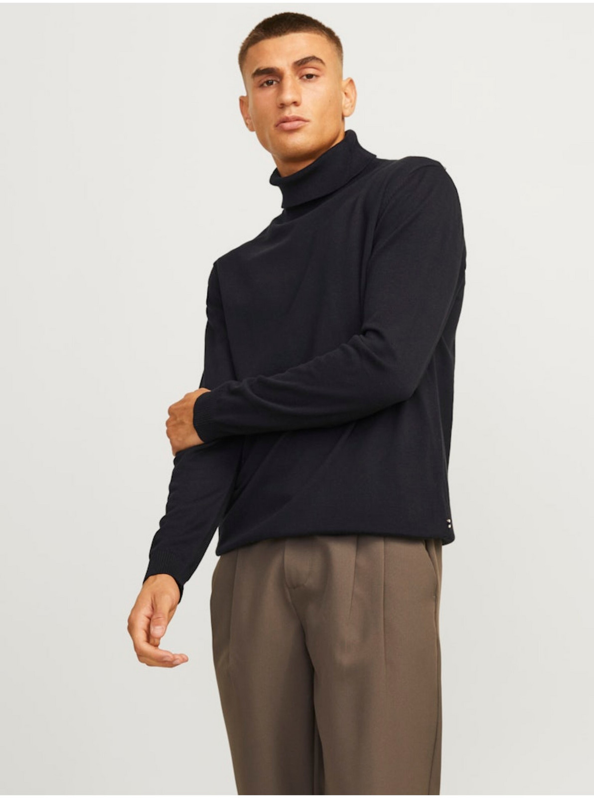 Čierny pánsky rolák Jack & Jones Basic
