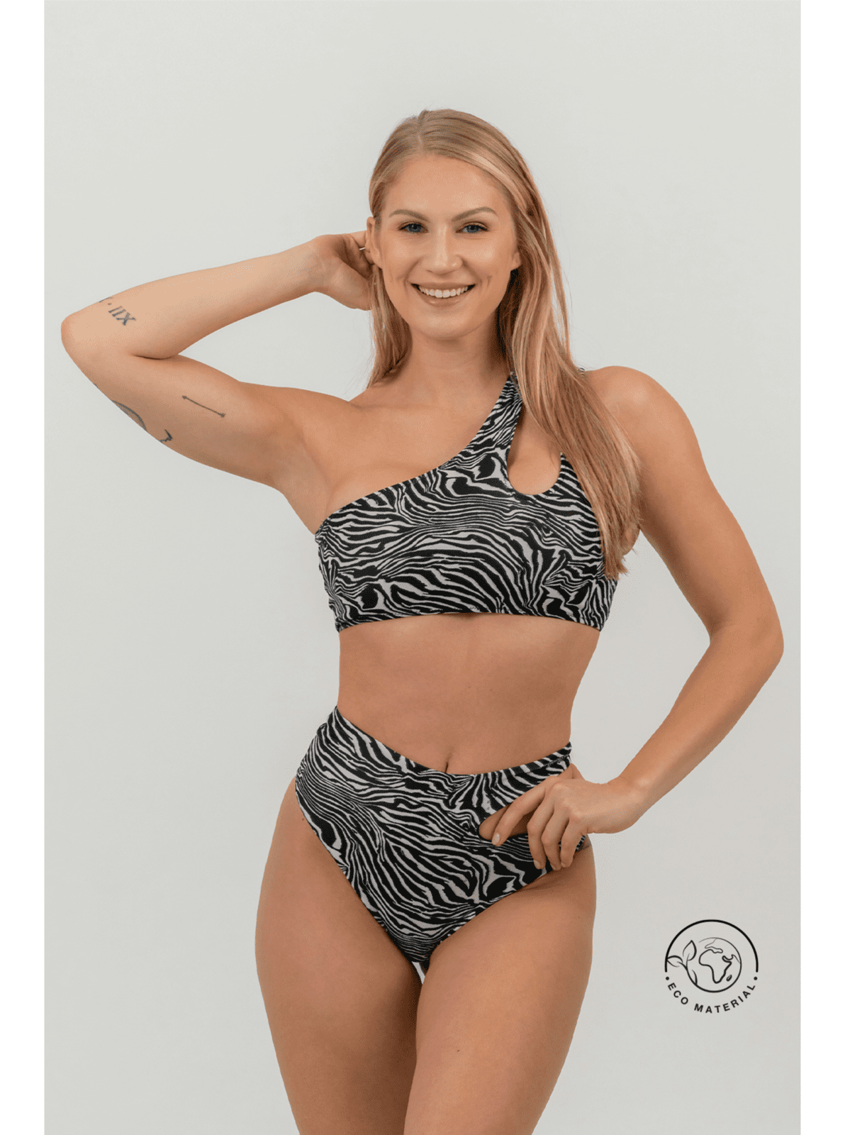 SÃO GONÇALO bikini vrchný diel - zebra 764 Nebbia