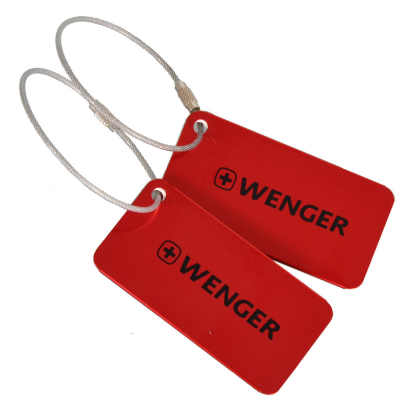 Menovky na batožinu Wenger 2 ks - červené