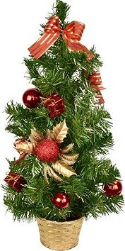 Dommio Stromček zdobený červeno-zlatý 45 cm