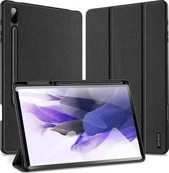 Dux Ducis Domo puzdro na Samsung Galaxy Tab S7 FE/Tab S7 Plus/Tab S8 Plus, čierne
