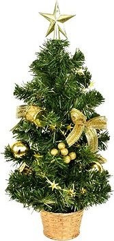 Dommio Stromček s hviezdou zdobený zlatý 45 cm
