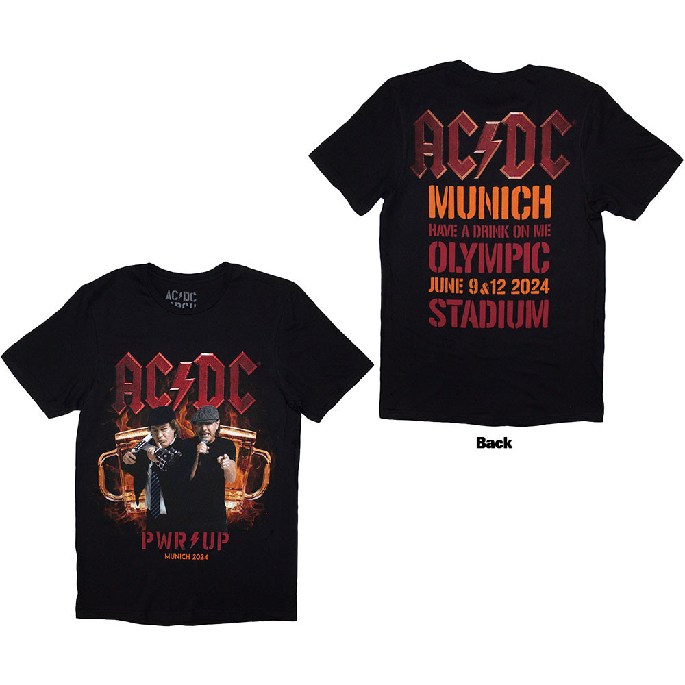 AC/DC tričko PWR-UP Munich '24 Čierna S