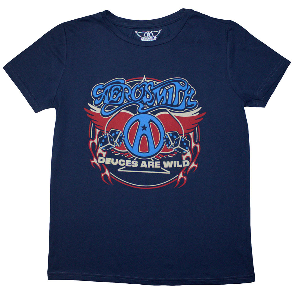 Aerosmith tričko Rainbow Spade Modrá S
