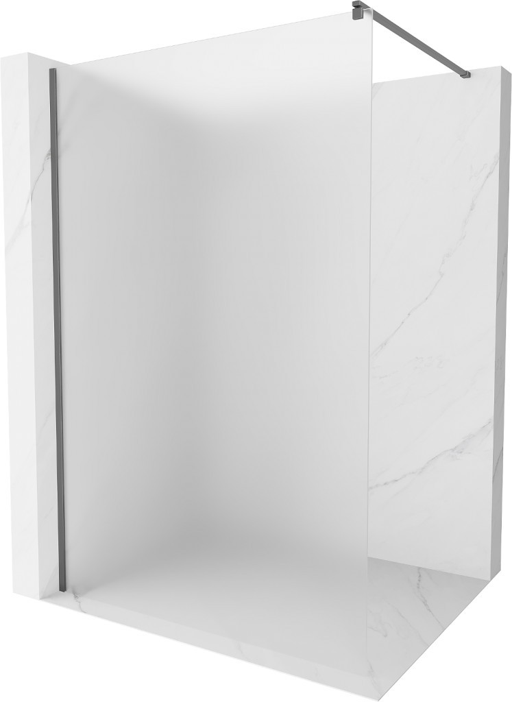 MEXEN/S - Kyoto Sprchová zástena WALK-IN 120 x 200 cm, dekor 8 mm, grafit metal 800-120-101-95-30