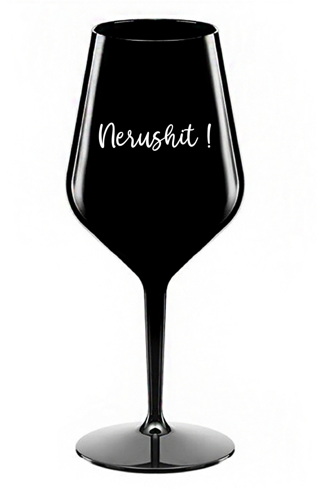 NERUSHIT! - čierny nerozbitný pohár na víno 470 ml