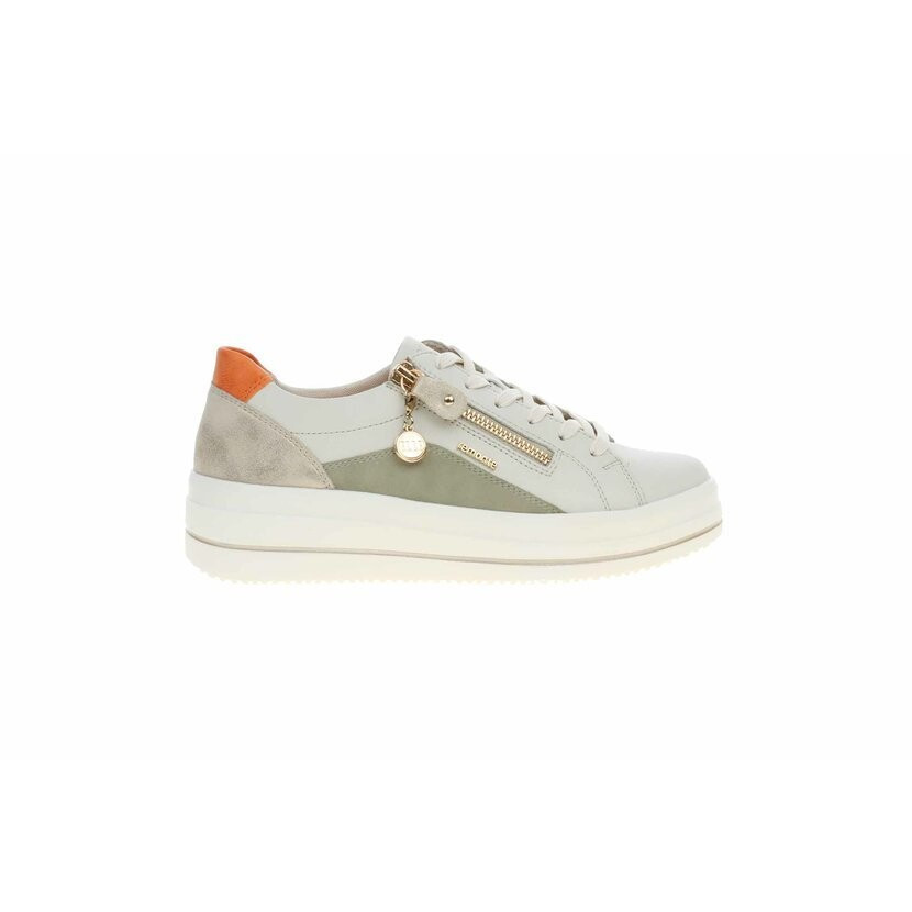 Dámska kožená športová obuv D1C01-81 / RKR676 Ecru-beige - Remonte 39 ecru-béžová