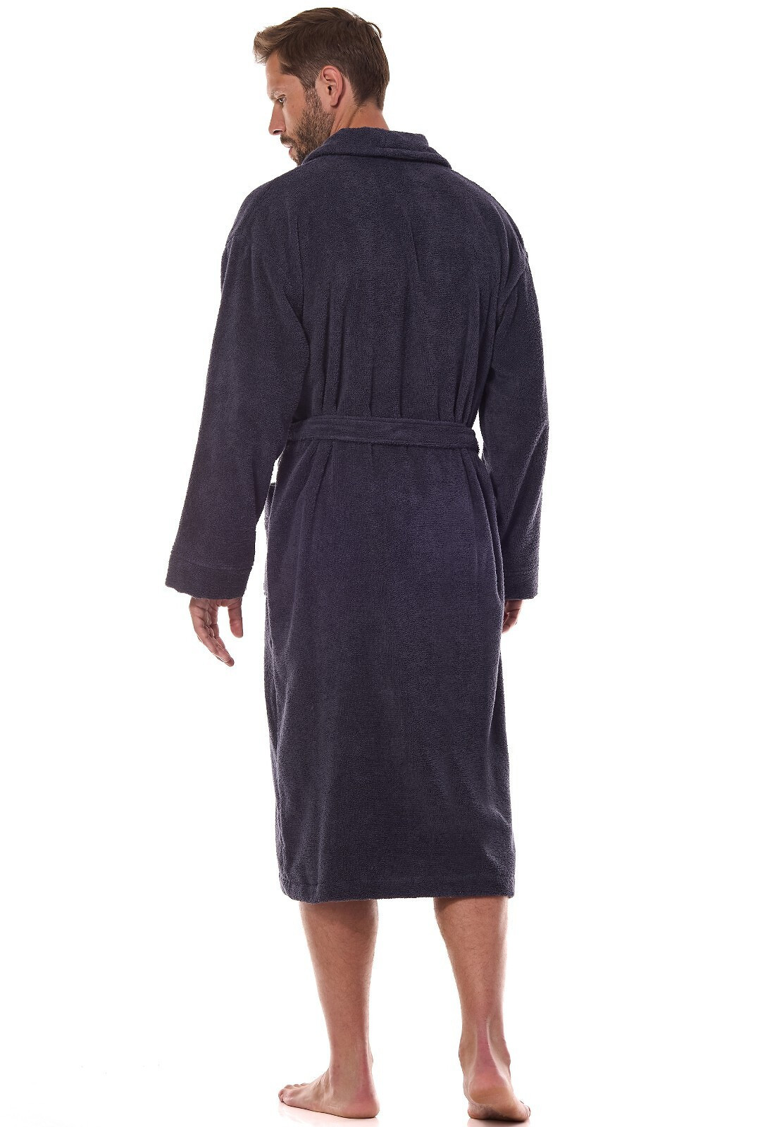 Dlhý pánsky župan L&L 2450 M-2XL Antracit XXL-188/124/116