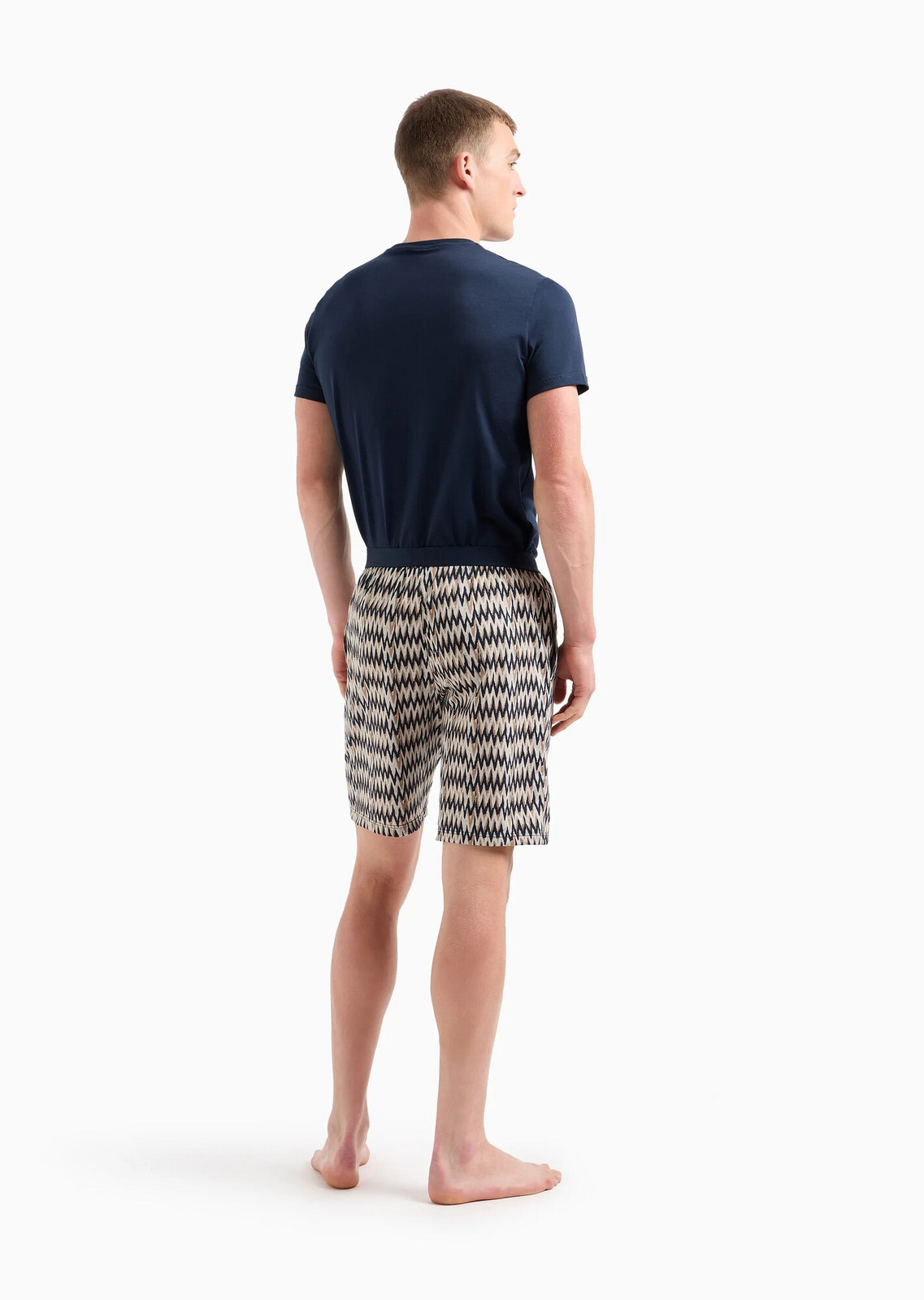 Pánske pyžamo 112101 4R583 18855 hnedé so vzorom - Emporio Armani M