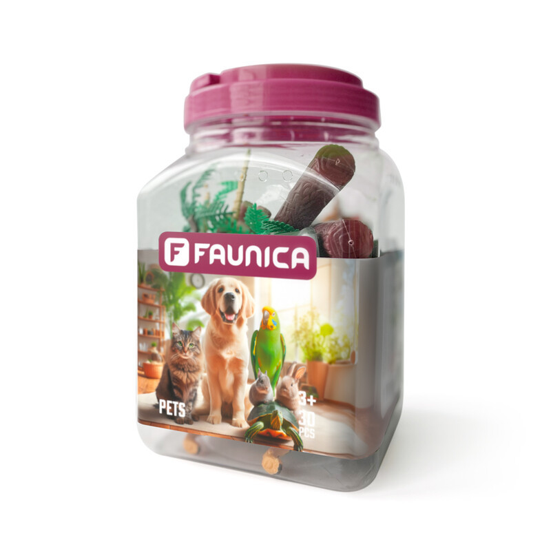 FAUNICA - Zvieratká figúrky sada v MEGA tube - Maznáčikovia