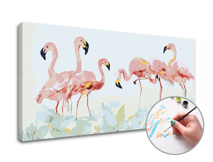 Maľovanie podľa čísel PLAMENIAKY | low difficulty