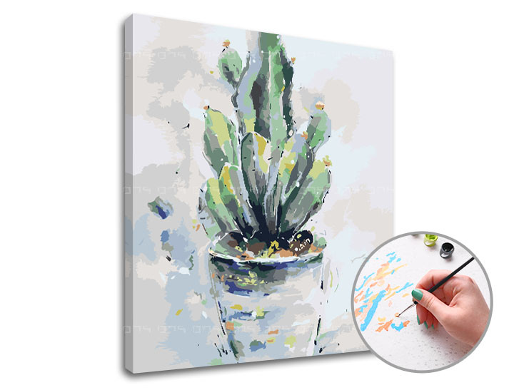 Maľovanie podľa čísel SUCULENT | low difficulty