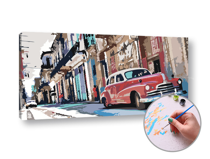 Maľovanie podľa čísel ŽIVOT V MESTE | low difficulty