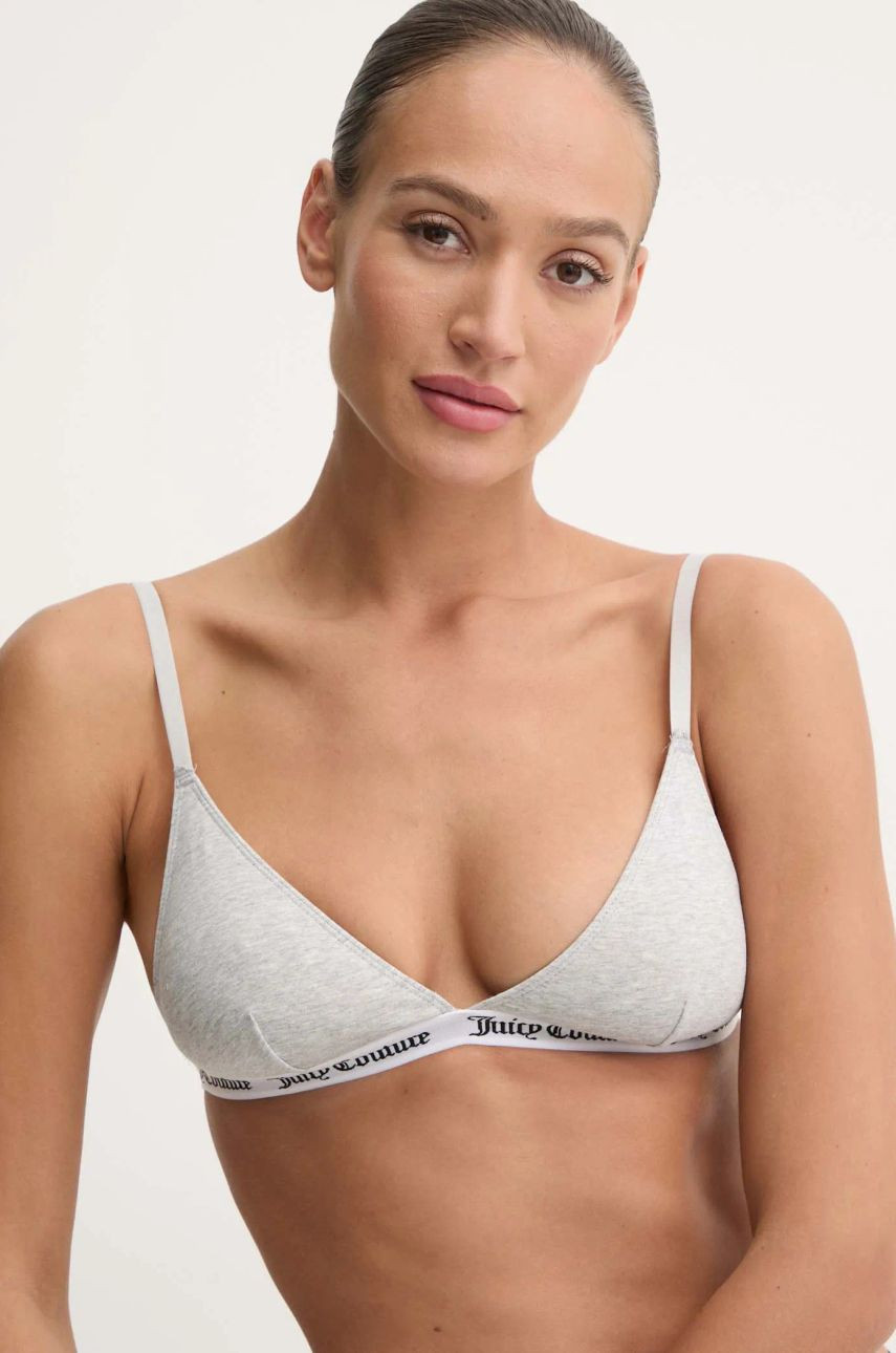 Podprsenka Juicy Couture TRIANGLE BRA šedá farba, jednofarebný, JCLQB224518