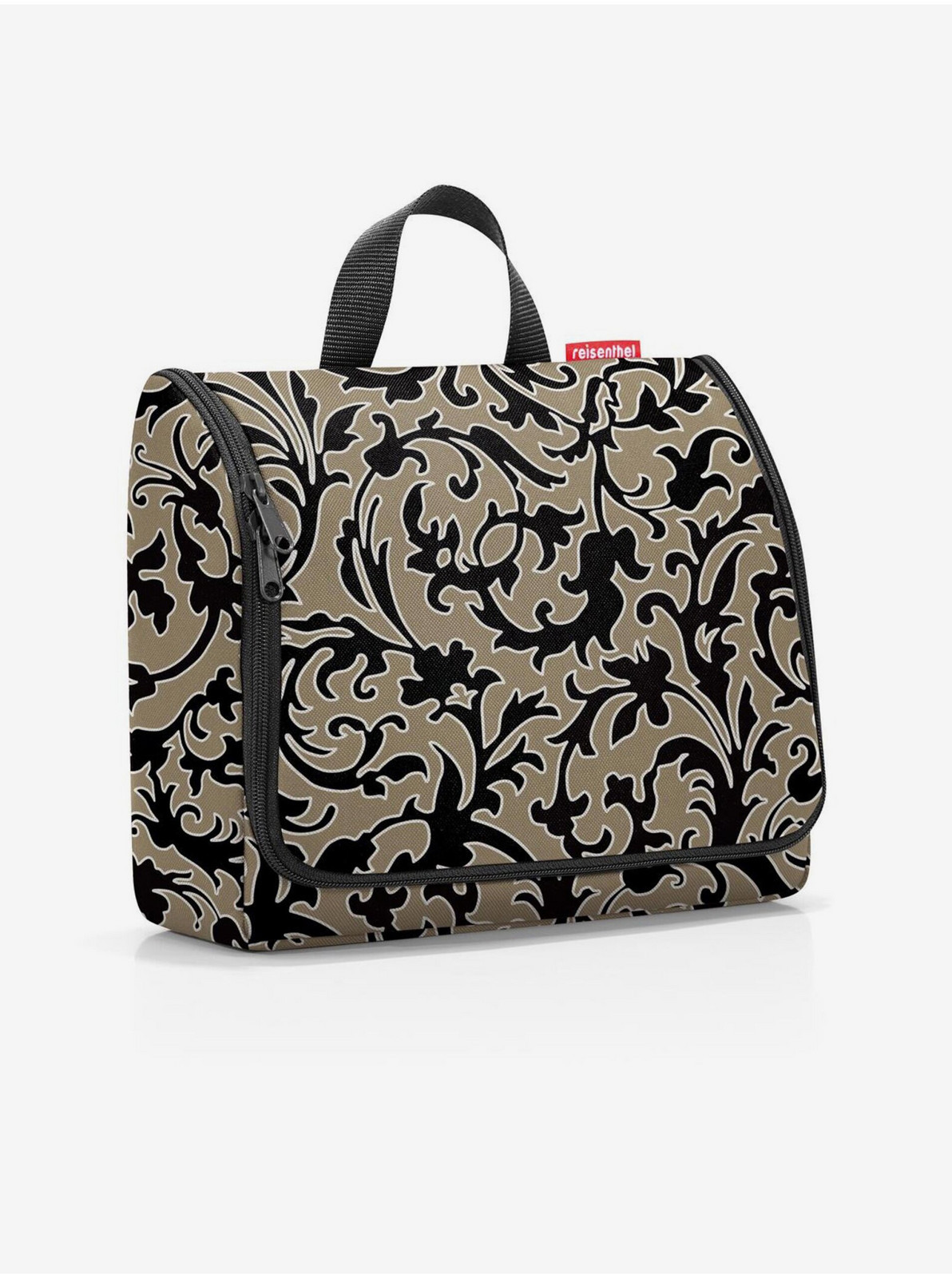 Kaki vzorovaná kozmetická taška Reisenthel Toiletbag XL Baroque Marble