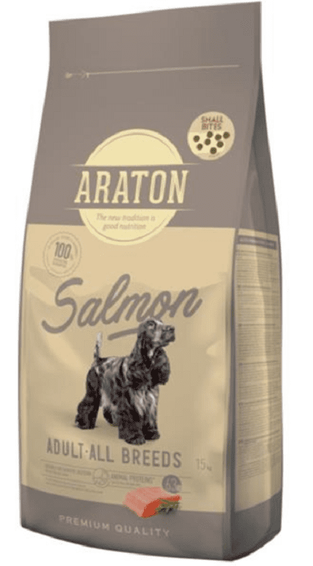 ARATON dog adult salmon small granule s lososom pre dospelé psy 15+1kg