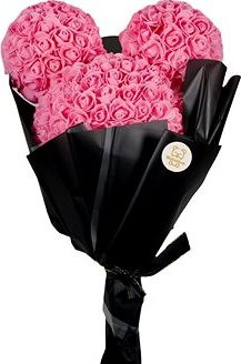 Medvedík Bukréta z ruží Mickey ružová