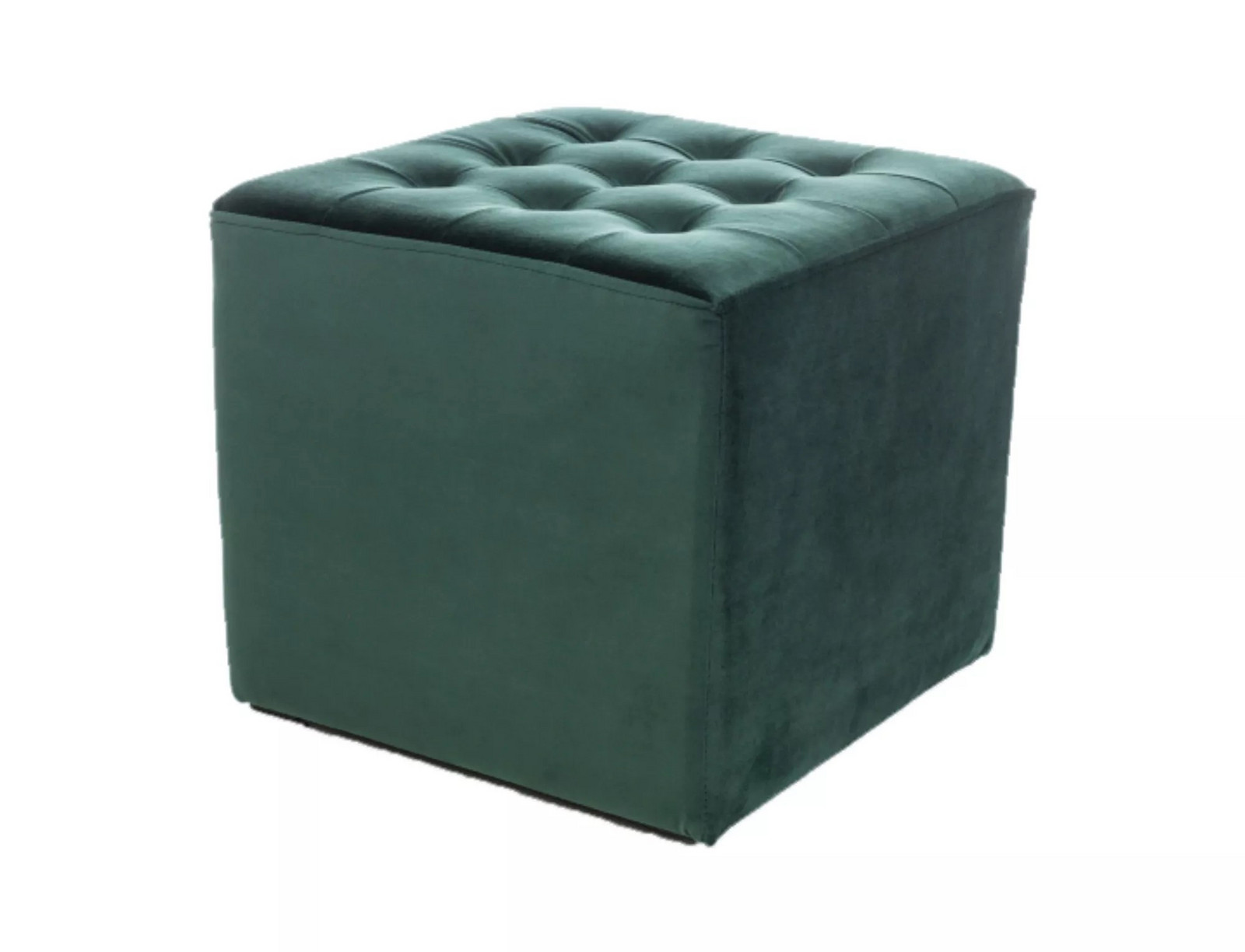 Taburet Lori Velvet tmavě zelený