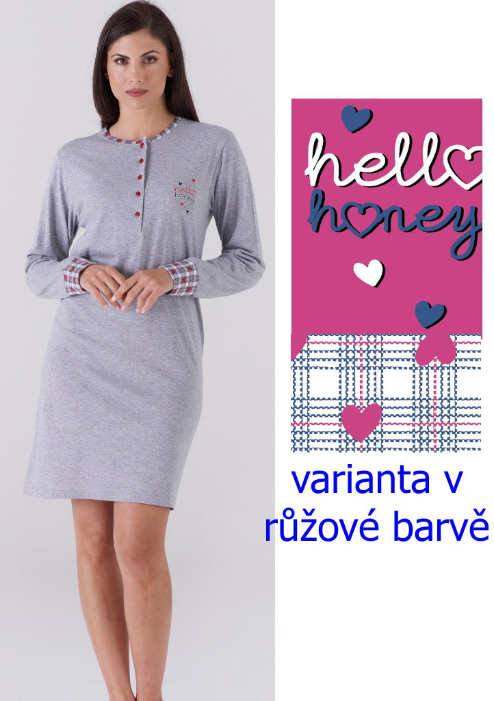 Dámska nočná košeľa KARELPIU KC6102 S Růžová