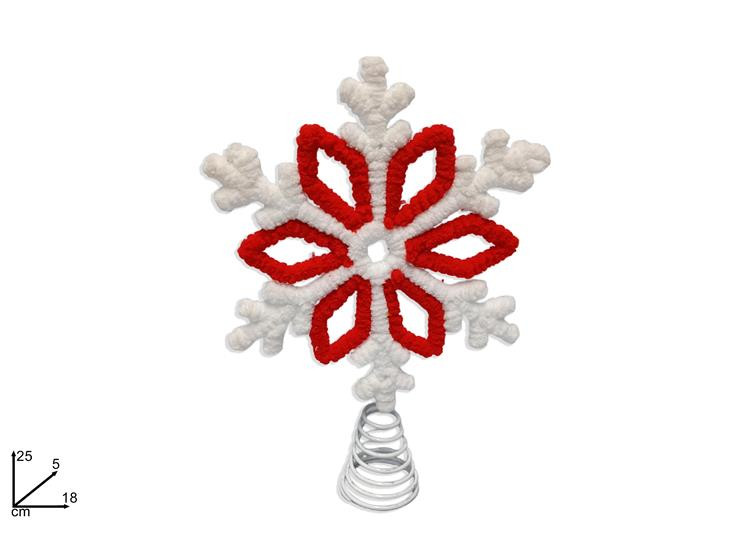 MAKRO - Špic -vločka na stromček 25cm