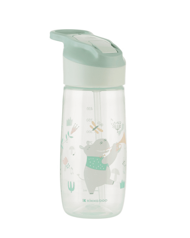 KIKKABOO - Hrnček so silikónovým náustkom 450ml 12m+ Music Fest Mint