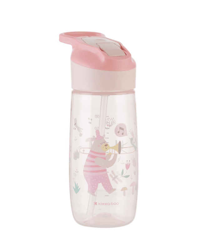 KIKKABOO - Hrnček so silikónovým náustkom 450ml 12m+ Music Fest Pink