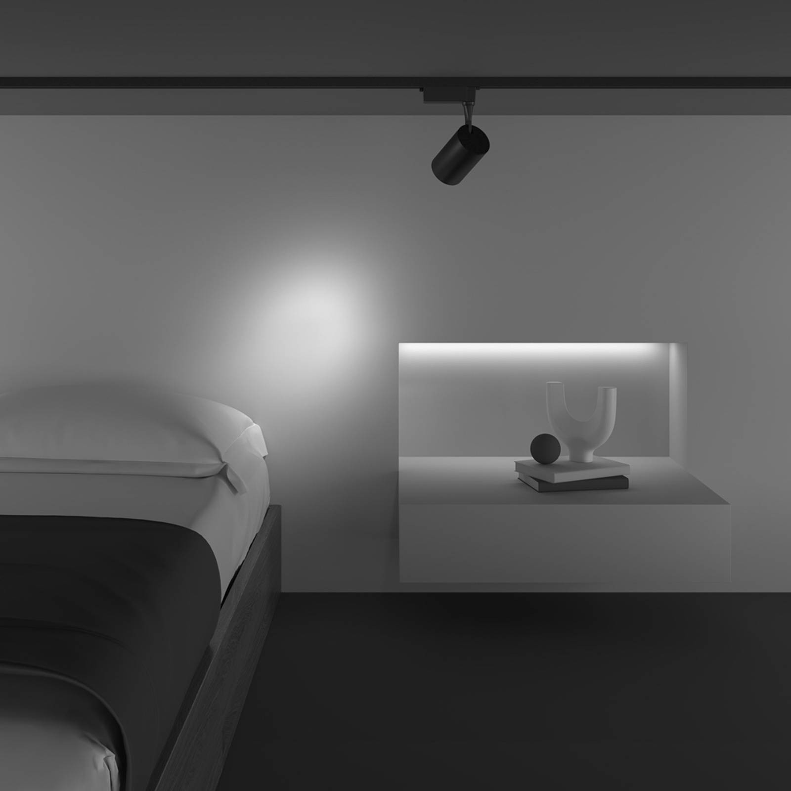 LED reflektor Vuoro Unity, čierny, 4 000 K, 10 W, 1-fázový