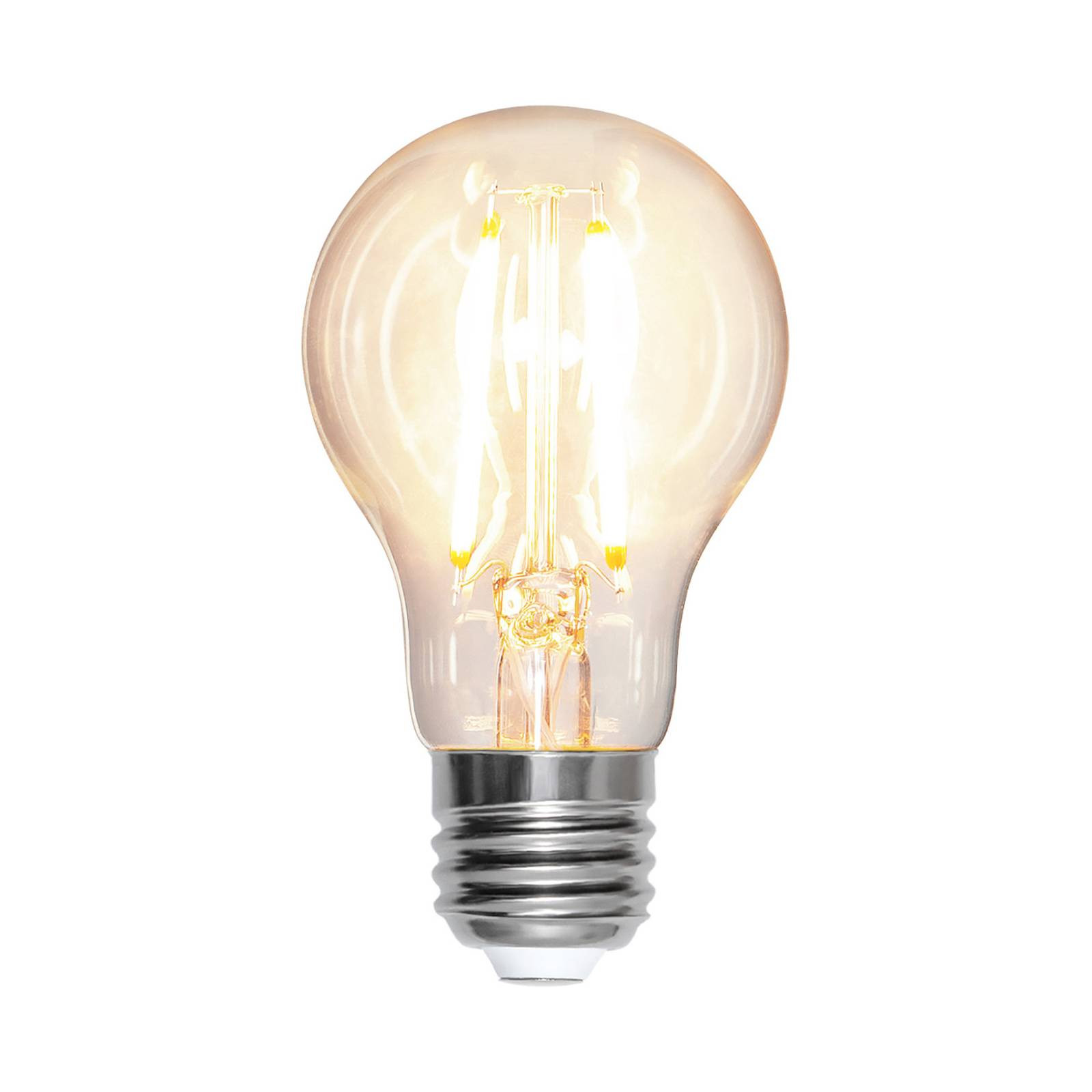 LED žiarovka, kvapka, E27, 8 W, 2 700 K, vlákno, tlmená.