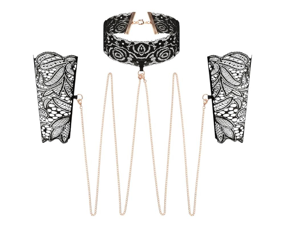 Rosy Gold - Collar And Cuffs (Black)