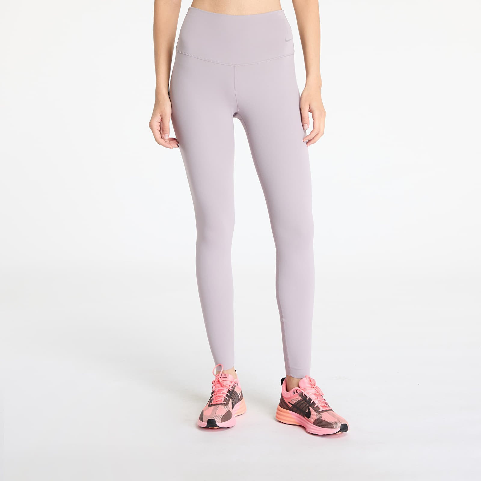 Legíny Nike Zenvy Women's Gentle-Support High-Waisted Full-Length Leggings Lt Violet Ore/ Black S