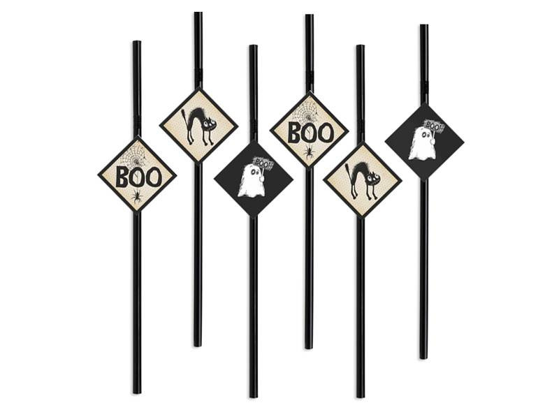 PartyDeco Slamky - Boo 6 ks
