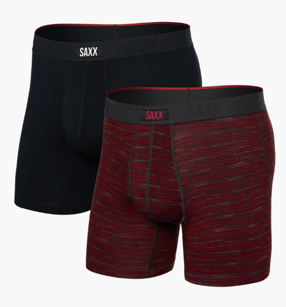 Saxx VIBE XTRA SUPER SOFT BB FLY 2PK spacedye stripe/black Veľkosť: L