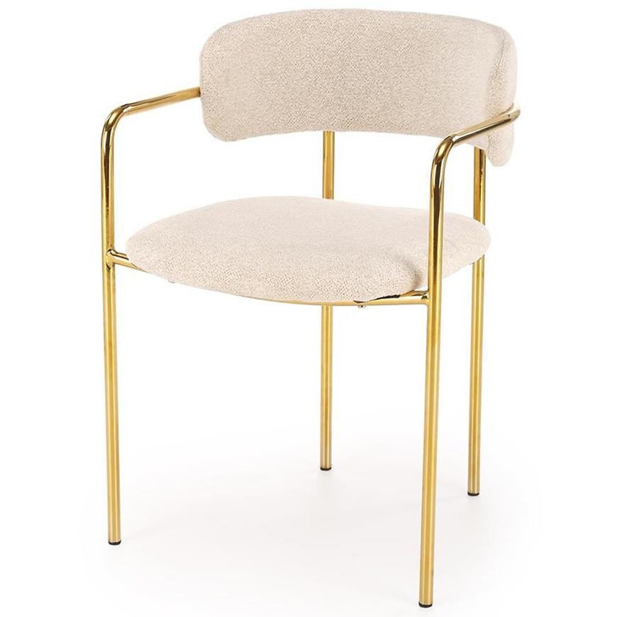 Stolička K537 béžová/zlatá