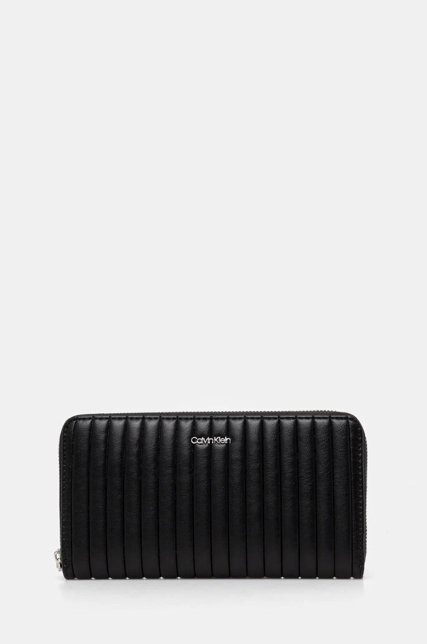 Peňaženka Calvin Klein dámska, čierna farba, K60K613067