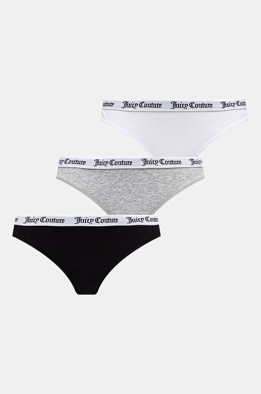 Tangá Juicy Couture DANA THONG 3PK 3-pak šedá farba, JCLTH224571