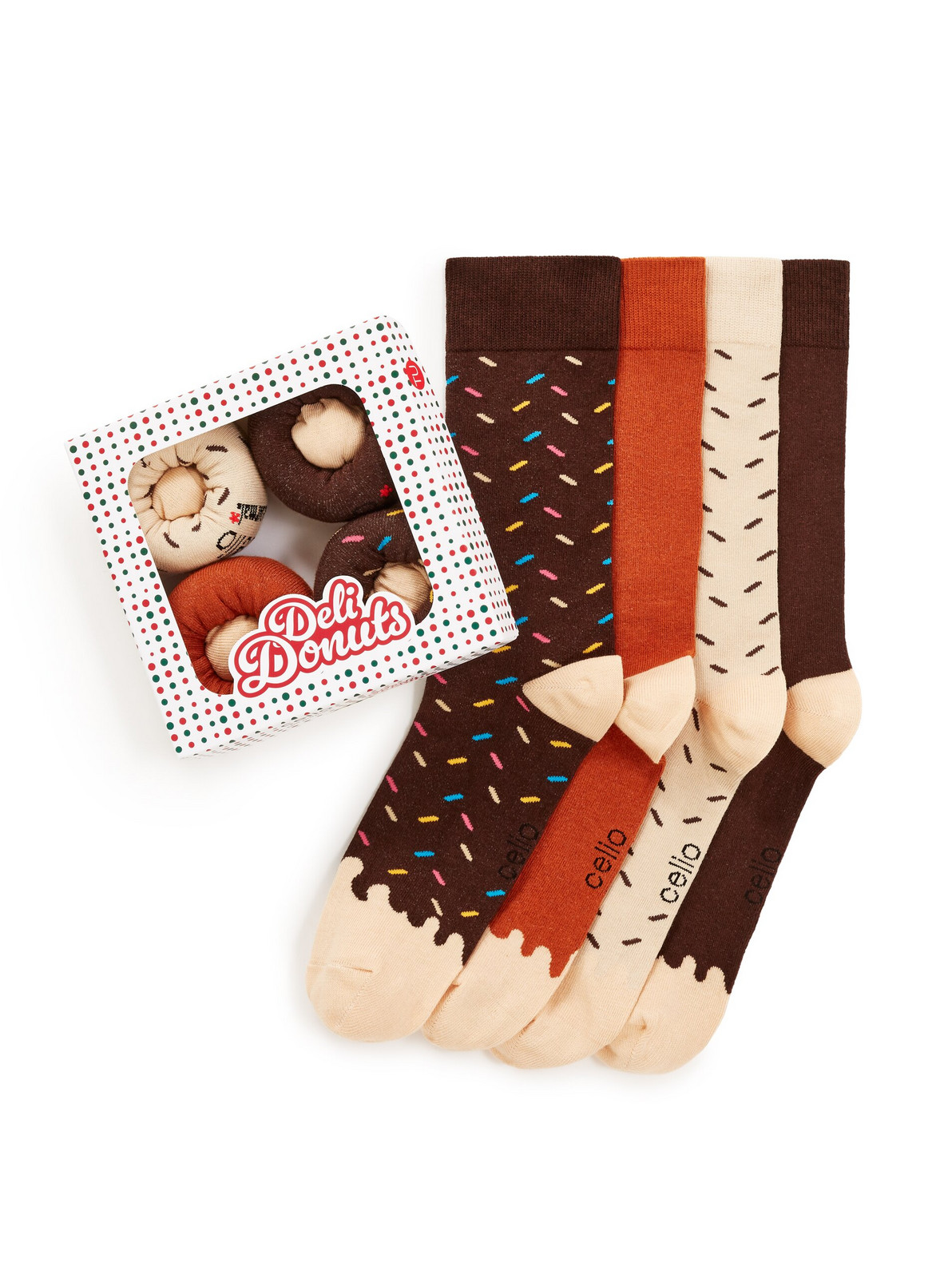 Darčekové balenie ponožiek Donuts ONE SIZE Celio