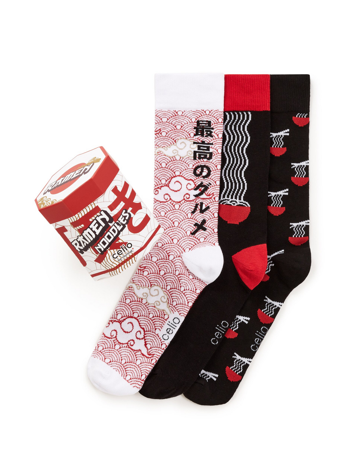 Darčekové balenie ponožiek Ramen, 3ks ONE SIZE Celio