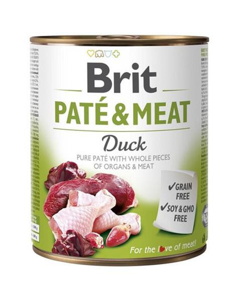 Brit Paté & Meat Duck konzervy pre psy 6x800g